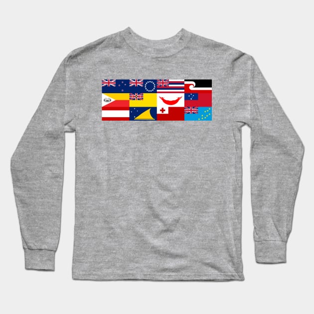 Flags of Polynesia Long Sleeve T-Shirt by OrangeCup